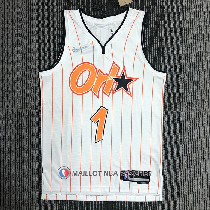 Maillot Orlando Magic Tracy McGrady NO 1 Ville 2020-21 Blanc